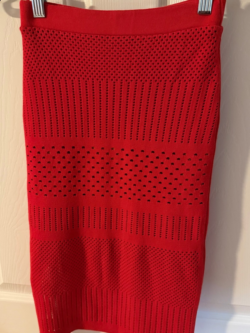 Pinko Perforated Knit Pencil Skirt (Made in Italy)
